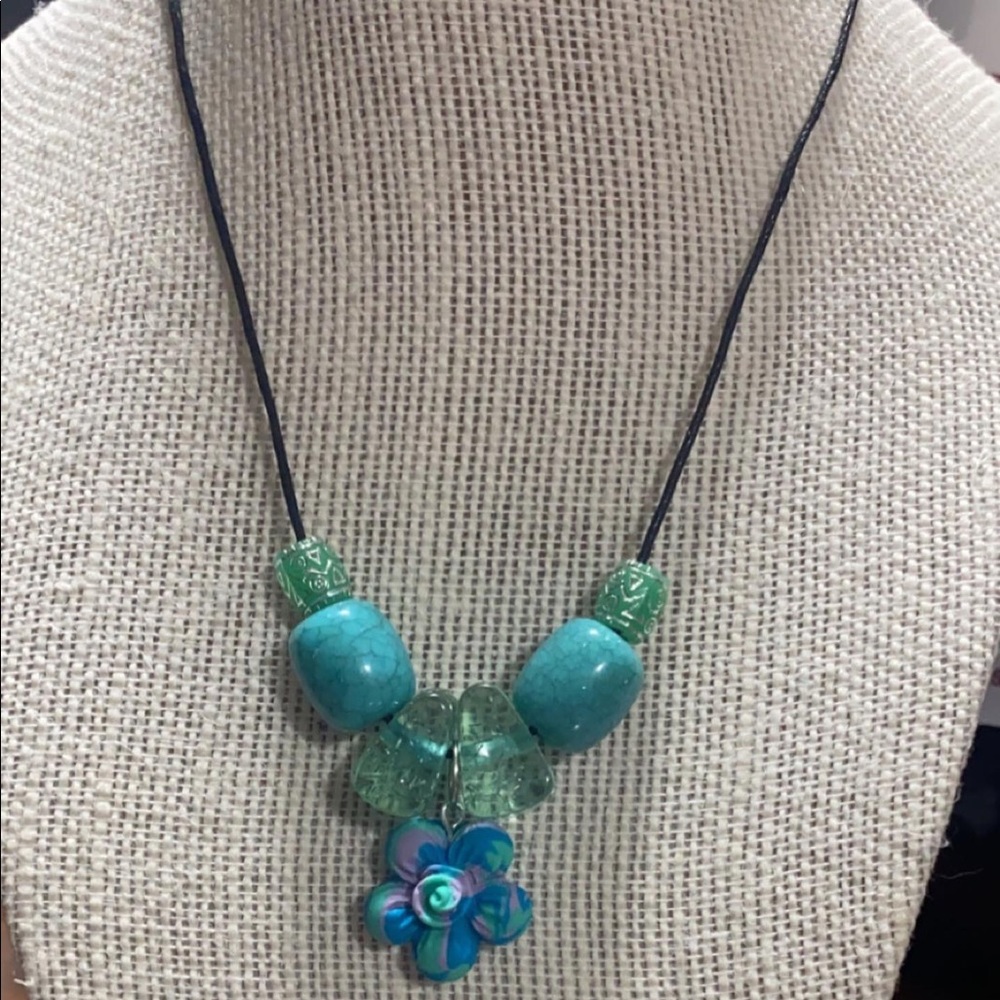 Blue Flower Necklace